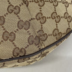Gucci Shoulder Bag GG Canvas Beige Brown Silver — view 6