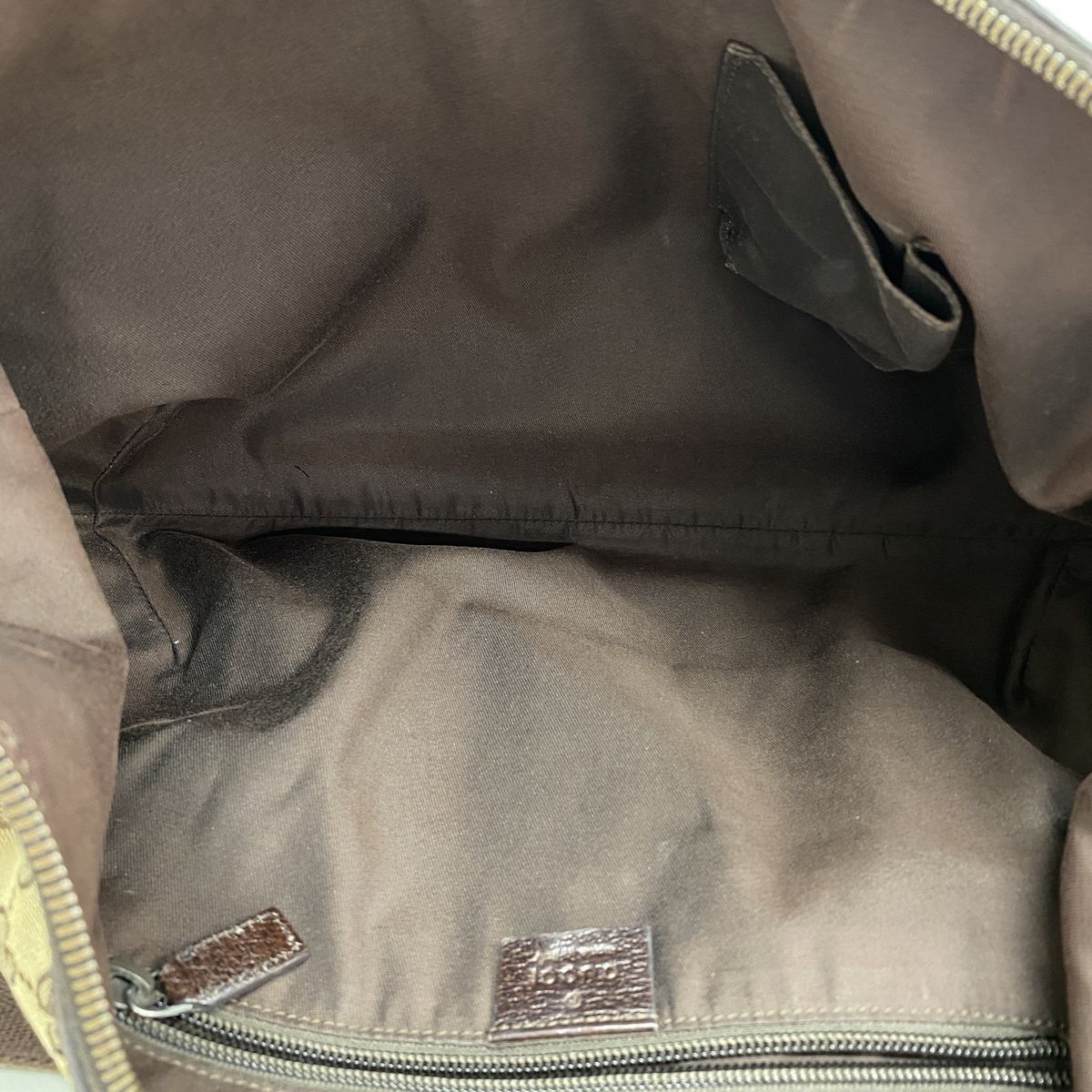 Gucci Shoulder Bag GG Canvas Beige Brown Silver — view 4