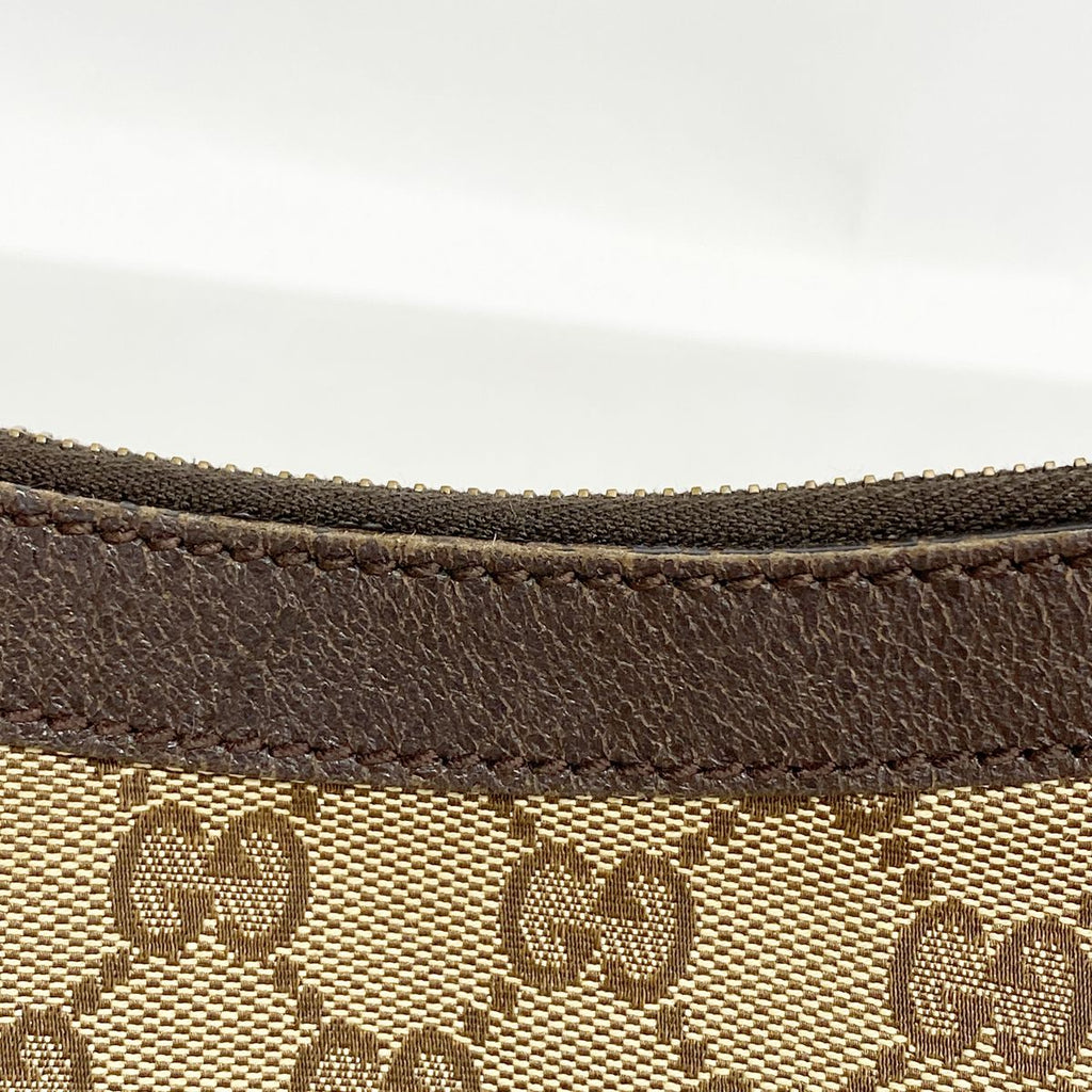 Gucci Shoulder Bag GG Canvas Beige Brown Silver — view 7