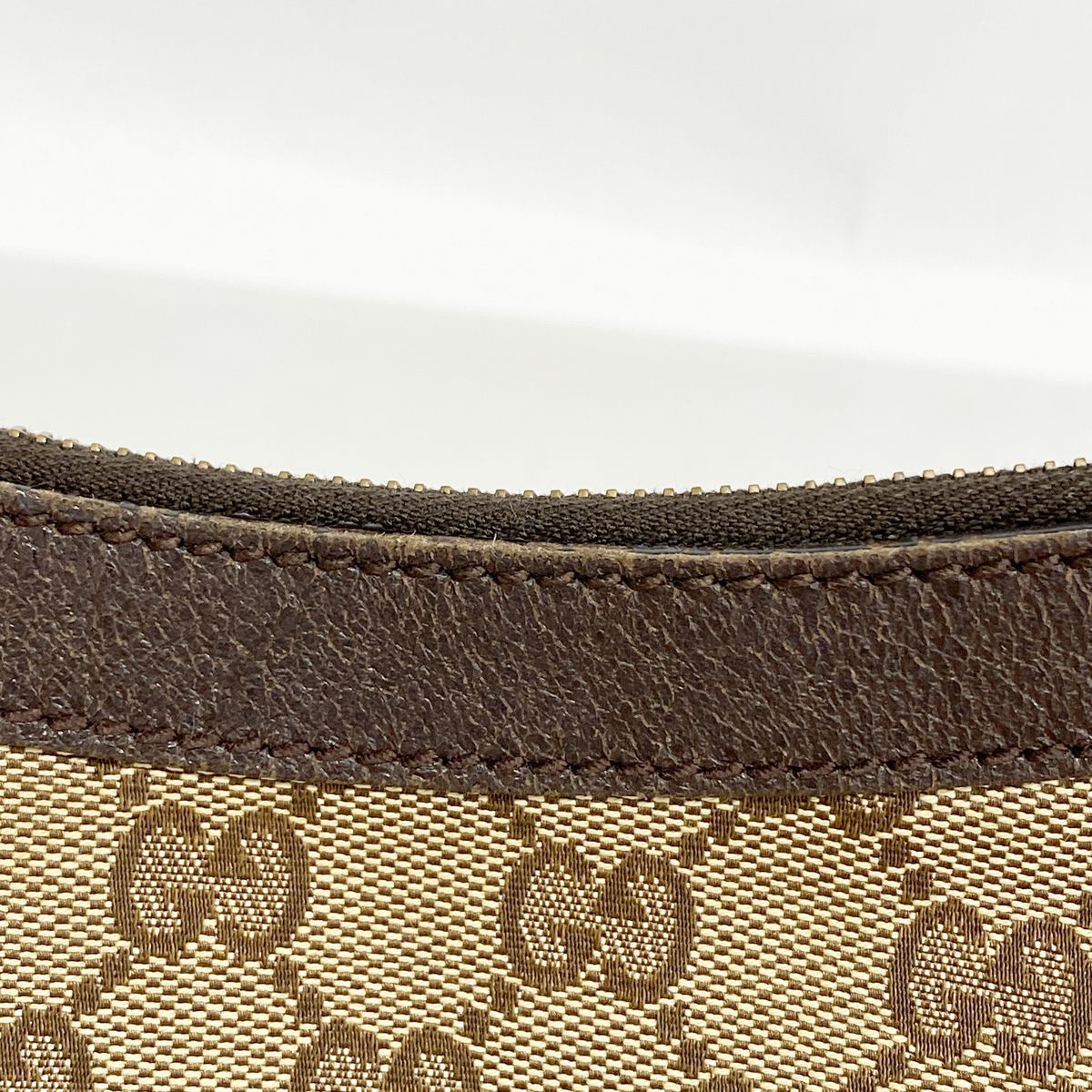 Gucci Shoulder Bag GG Canvas Beige Brown Silver — view 7