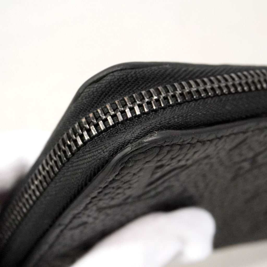 Louis Vuitton Wallet Monogram Taurillon Zippy Horizontal Black — view 6