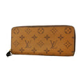 Louis Vuitton Wallet Monogram Reverse Portefeuille Clemence Brown