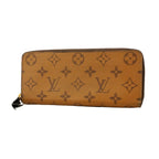 Louis Vuitton Wallet Monogram Reverse Portefeuille Clemence Brown