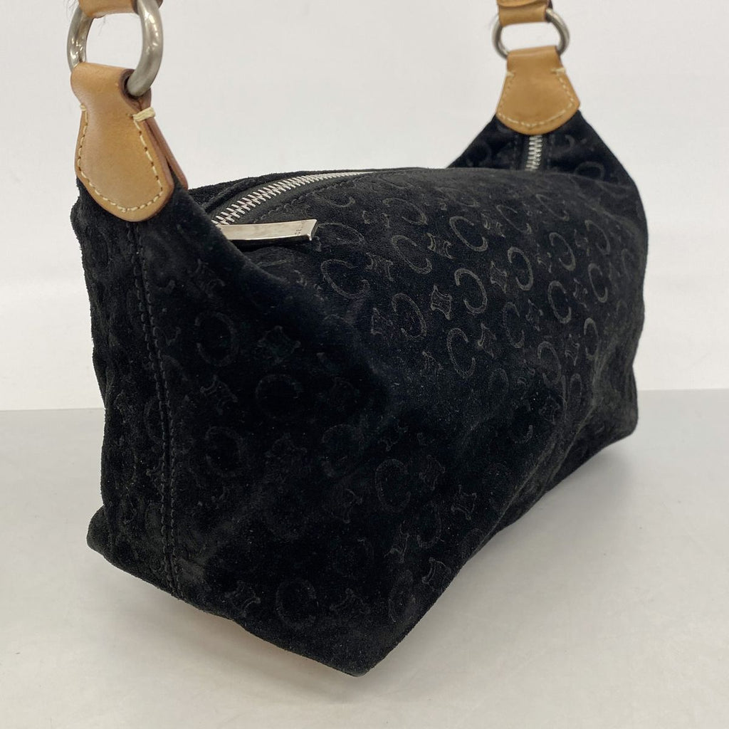 Celine Handbag C Macadam Suede Black Silver — view 2