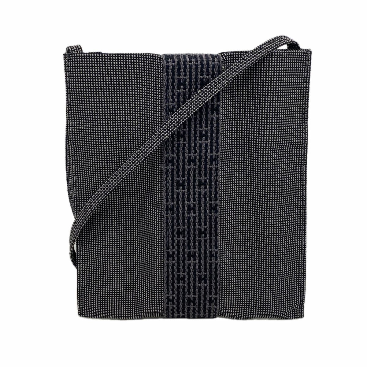 Hermes Shoulder Bag Herline Pochette Nylon Gray