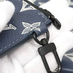Louis Vuitton Shoulder Bag Monogram Shadow Gaston Wearable Wallet Navy Blue — view 7