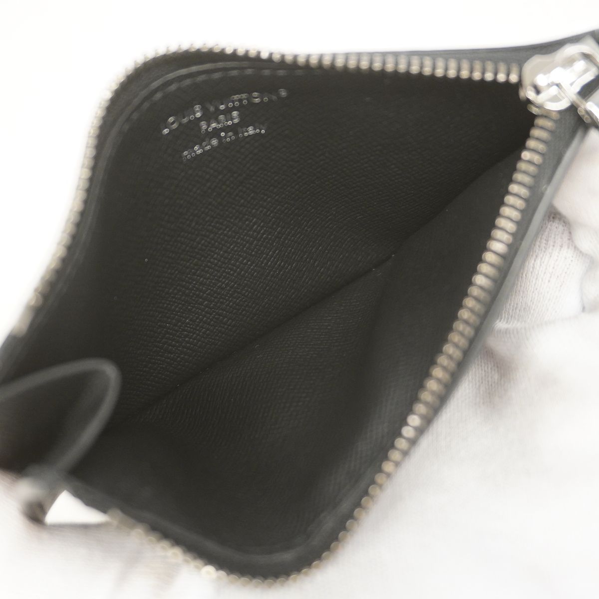 Louis Vuitton Monogram Eclipse Coin Card Holder Black — view 3
