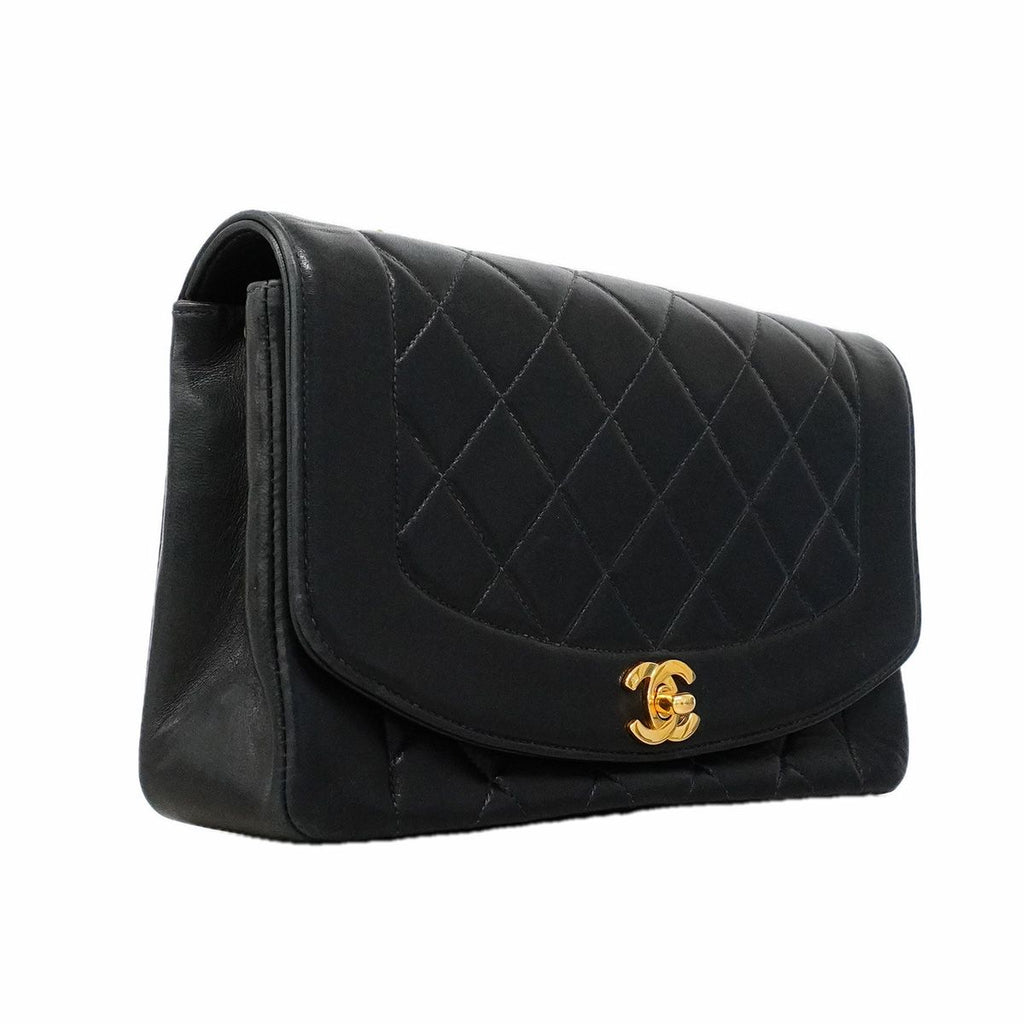 Chanel Shoulder Bag Diana Lambskin Black Gold — view 2