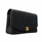 Chanel Shoulder Bag Diana Lambskin Black Gold — view 2