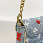 Louis Vuitton Shoulder Bag New Wave Pochette Chain Light Blue — view 7