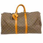Louis Vuitton Boston Bag Monogram Keepall 55 Brown