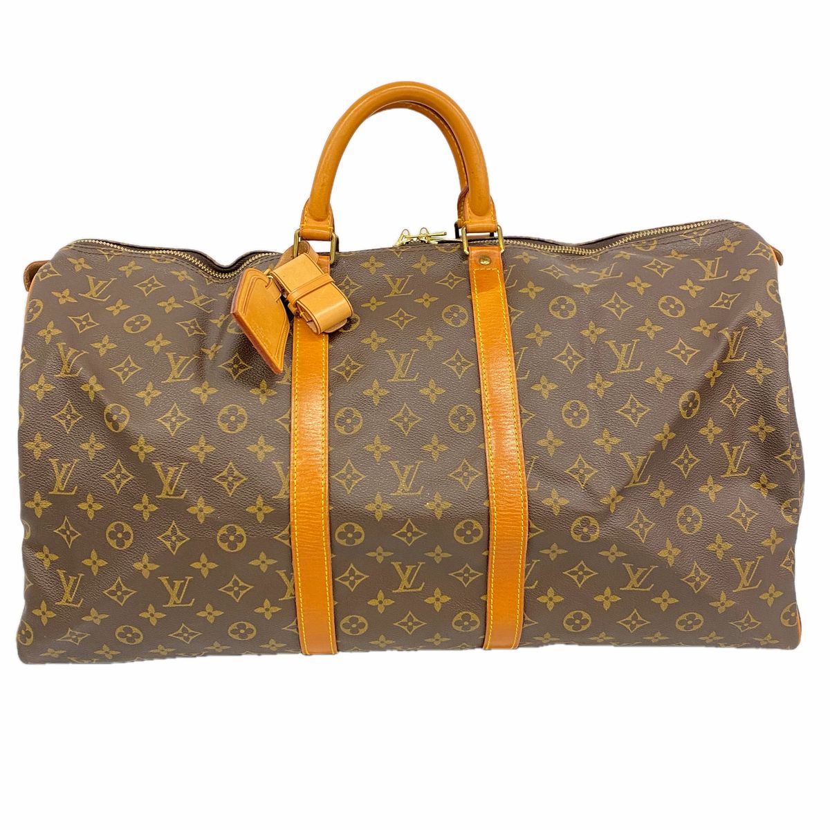 Louis Vuitton Boston Bag Monogram Keepall 55 Brown