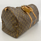 Louis Vuitton Boston Bag Monogram Keepall 55 Brown — view 2