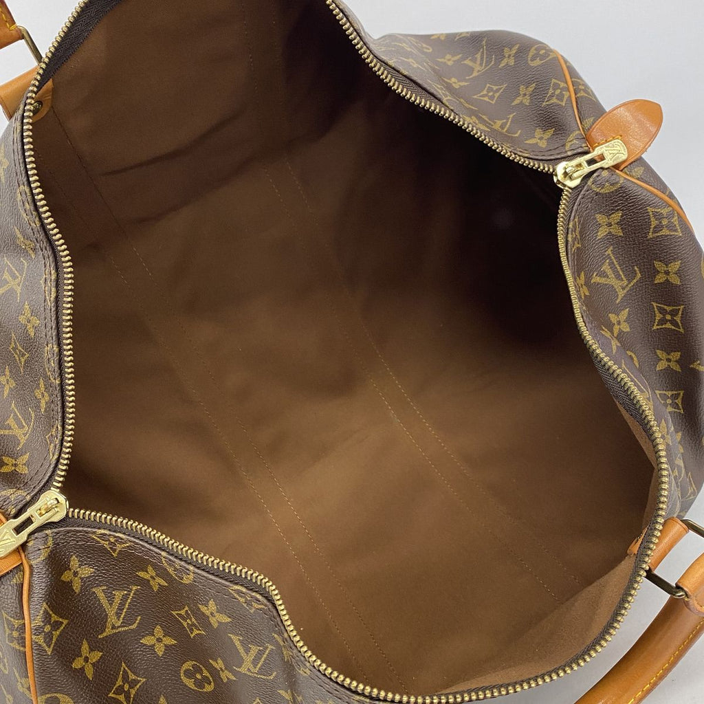 Louis Vuitton Boston Bag Monogram Keepall 55 Brown — view 4