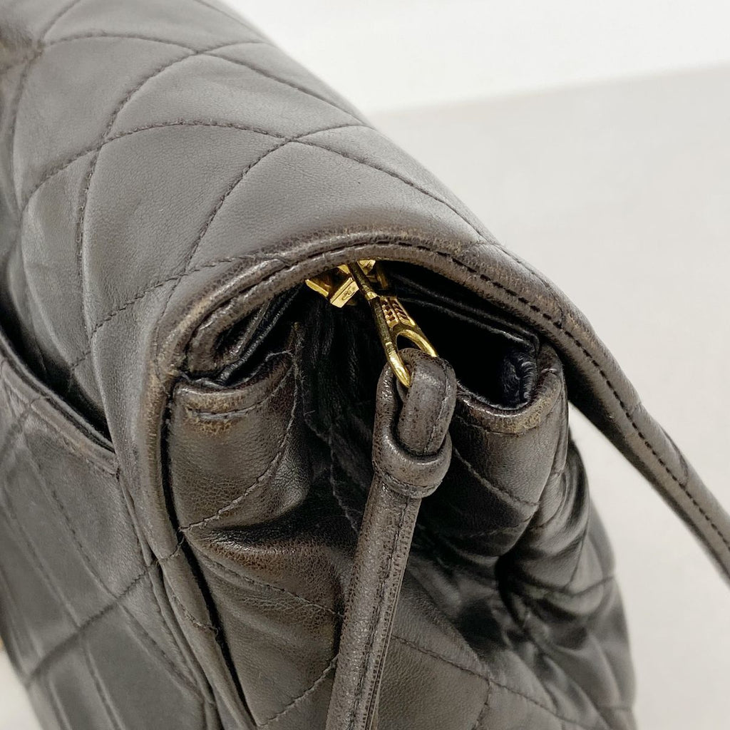 Chanel Backpack Quilted Lambskin Black Gold — view 7