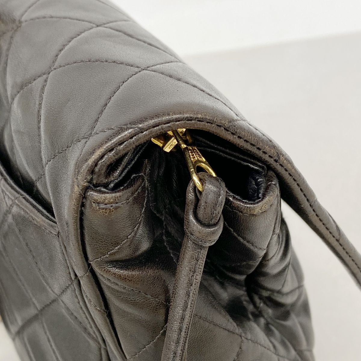 Chanel Backpack Quilted Lambskin Black Gold — view 7