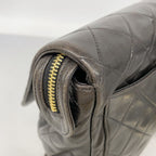 Chanel Backpack Quilted Lambskin Black Gold — view 8