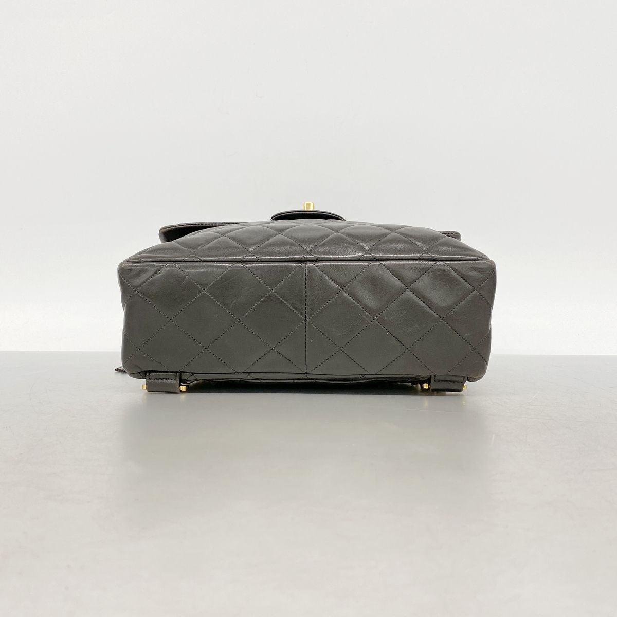 Chanel Backpack Quilted Lambskin Black Gold — view 3