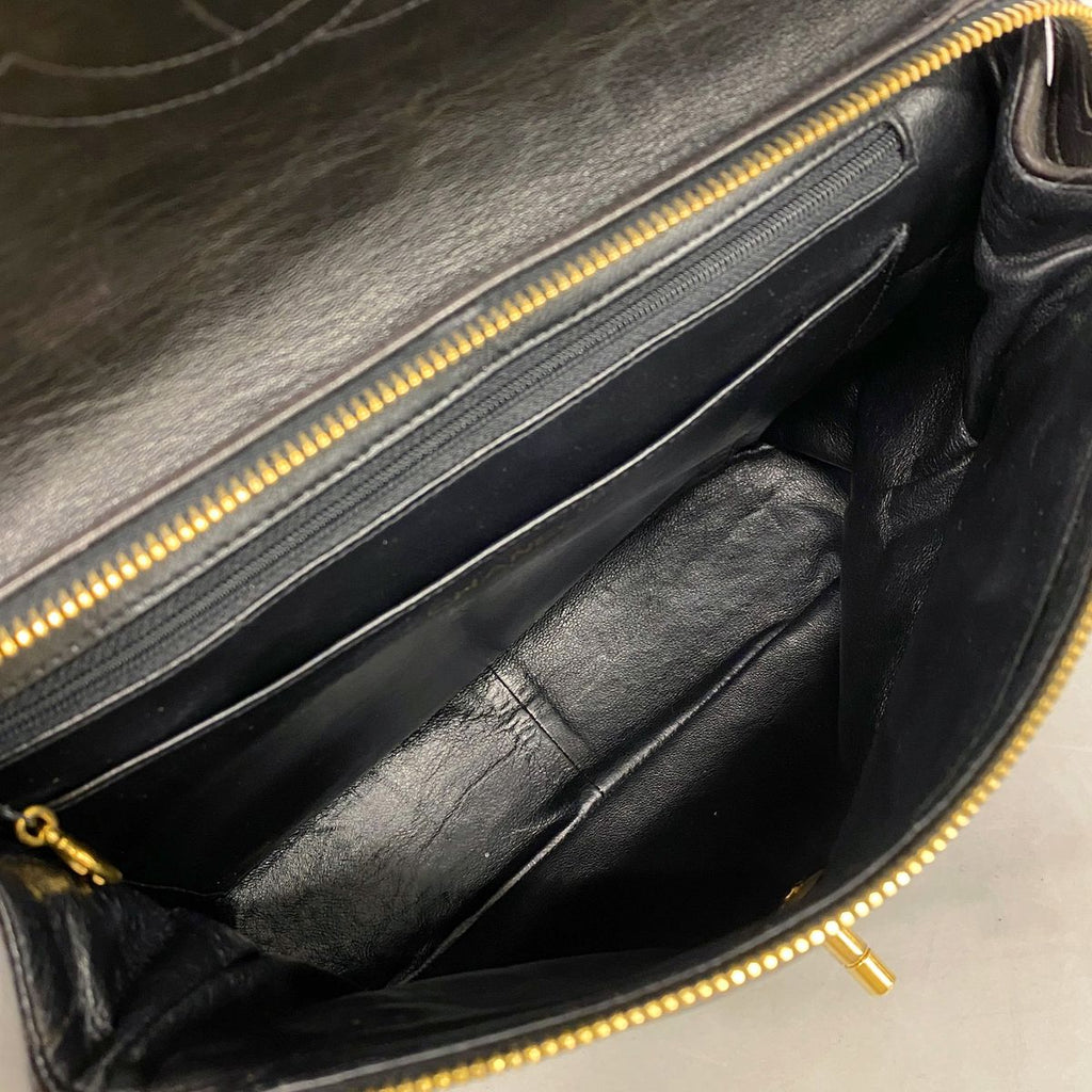 Chanel Backpack Quilted Lambskin Black Gold — view 4