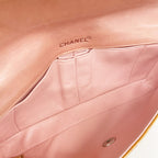 Chanel Shoulder Bag Choco Bar Patent Leather Orange Silver — view 4