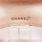 Chanel Shoulder Bag Choco Bar Patent Leather Orange Silver — view 5