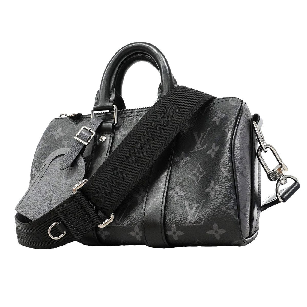 Louis Vuitton Handbag Monogram Eclipse Reverse Keepall Bandouliere 25 Black