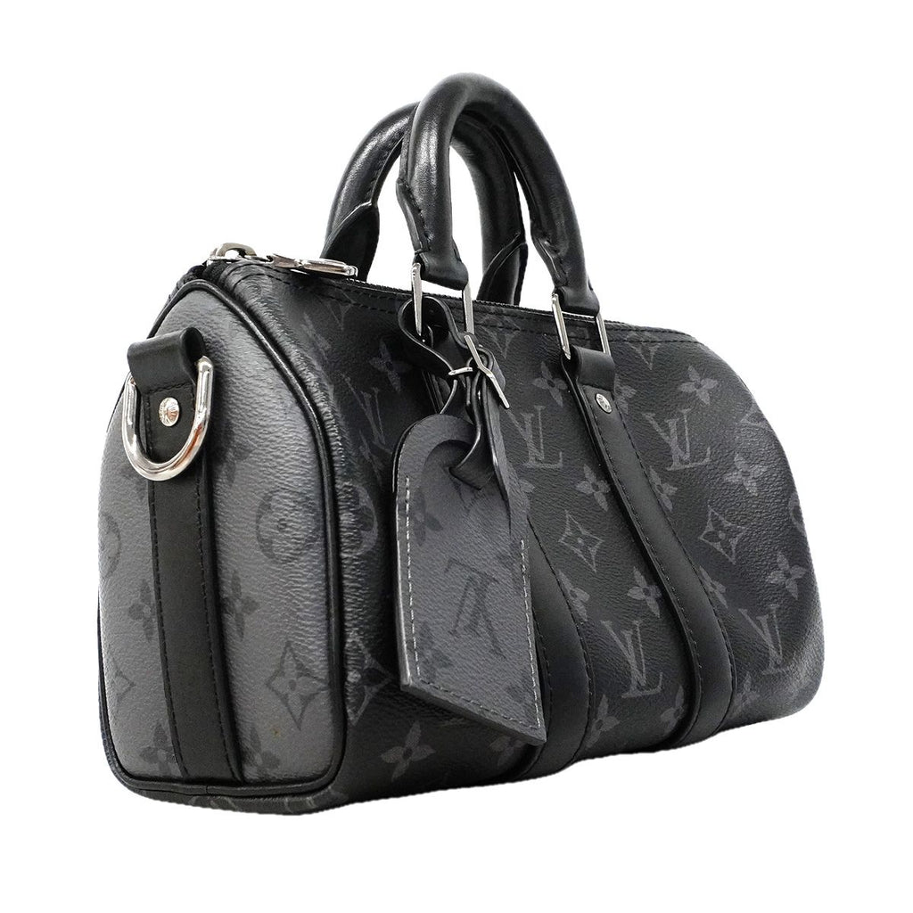 Louis Vuitton Handbag Monogram Eclipse Reverse Keepall Bandouliere 25 Black — view 2
