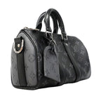 Louis Vuitton Handbag Monogram Eclipse Reverse Keepall Bandouliere 25 Black — view 2