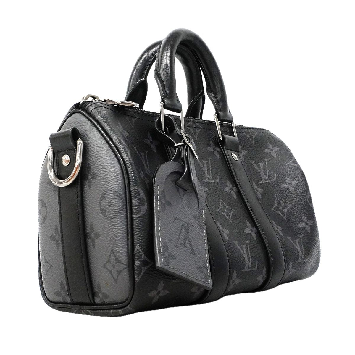 Louis Vuitton Handbag Monogram Eclipse Reverse Keepall Bandouliere 25 Black — view 2