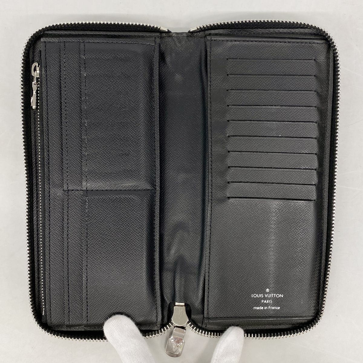 Louis Vuitton Wallet Damier Graphite Zippy Vertical Gray Black — view 3