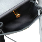 Hermes Shoulder Bag Herbag Zip Mini Toile Military Black Gold — view 4