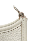 Hermes Shoulder Bag Evelyne TPM Taurillon Clemence Pearl Gray Silver — view 8