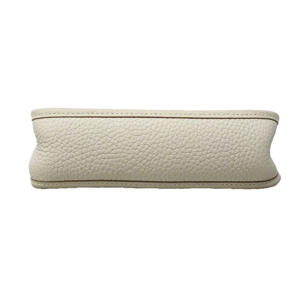 Hermes Shoulder Bag Evelyne TPM Taurillon Clemence Pearl Gray Silver — view 3