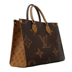 Louis Vuitton Tote Bag Monogram Giant Reverse On The Go MM Brown 2-Way — view 2