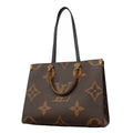 Louis Vuitton Tote Bag Monogram Giant Reverse On The Go MM Brown 2-Way