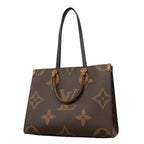 Louis Vuitton Tote Bag Monogram Giant Reverse On The Go MM Brown 2-Way