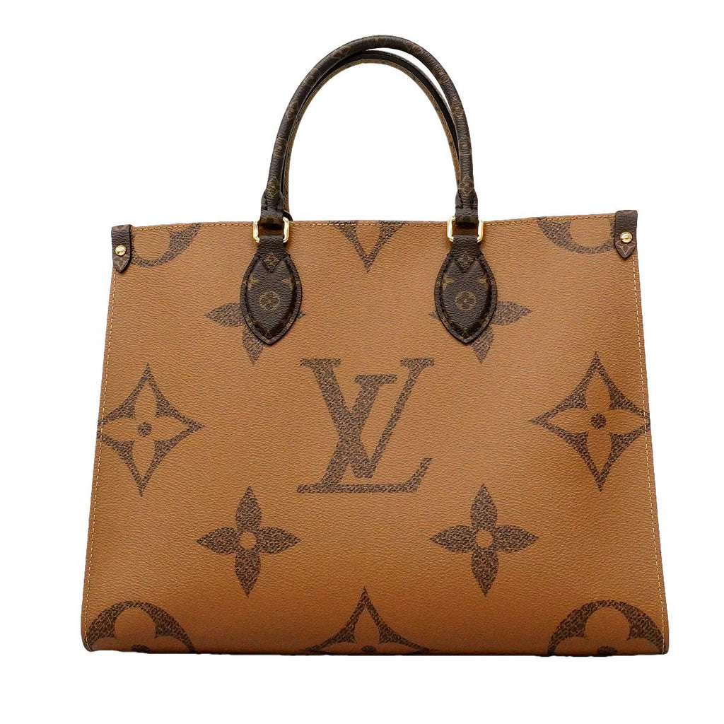 Louis Vuitton Tote Bag Monogram Giant Reverse On The Go MM Brown 2-Way — view 7