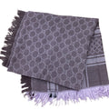 Gucci Shawl GG Pattern Purple Scarf