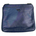 Prada VIT.DAINO Shoulder Bag Crossbody Calfskin Triangle Plate Blue