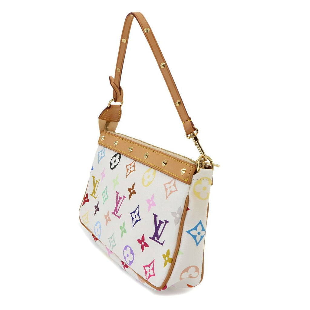 Louis Vuitton Monogram Multicolor Pochette Accessoires Hand Bag Blanc — view 3