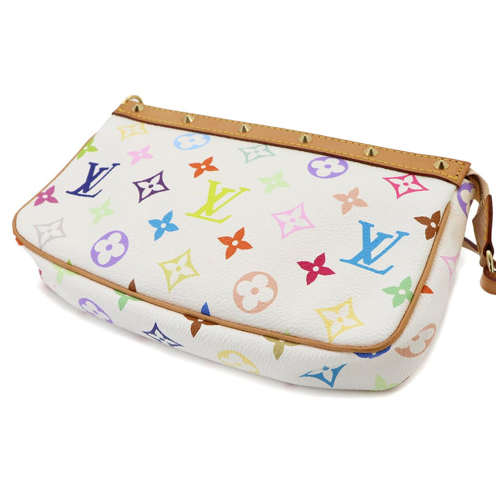 Louis Vuitton Monogram Multicolor Pochette Accessoires Hand Bag Blanc — view 8