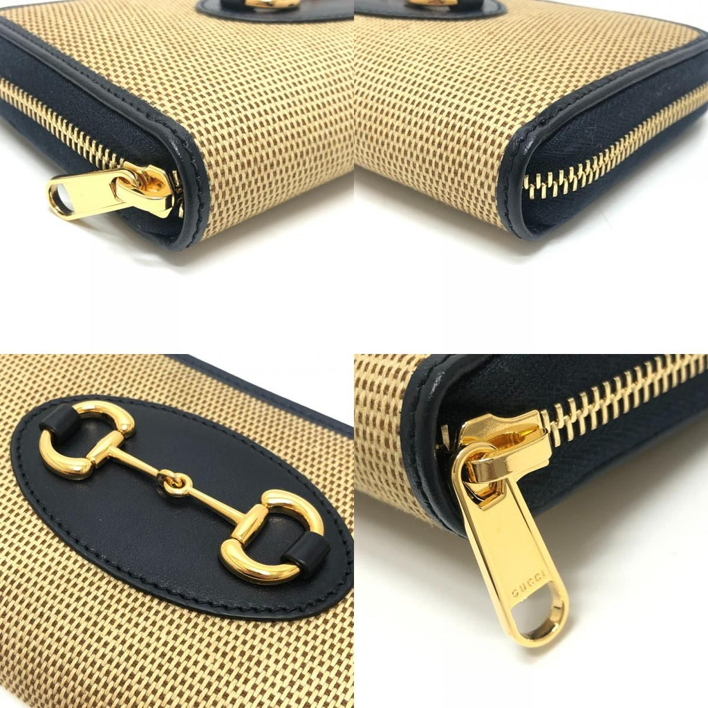 Gucci Wallet Horsebit Canvas Leather Brown — view 7