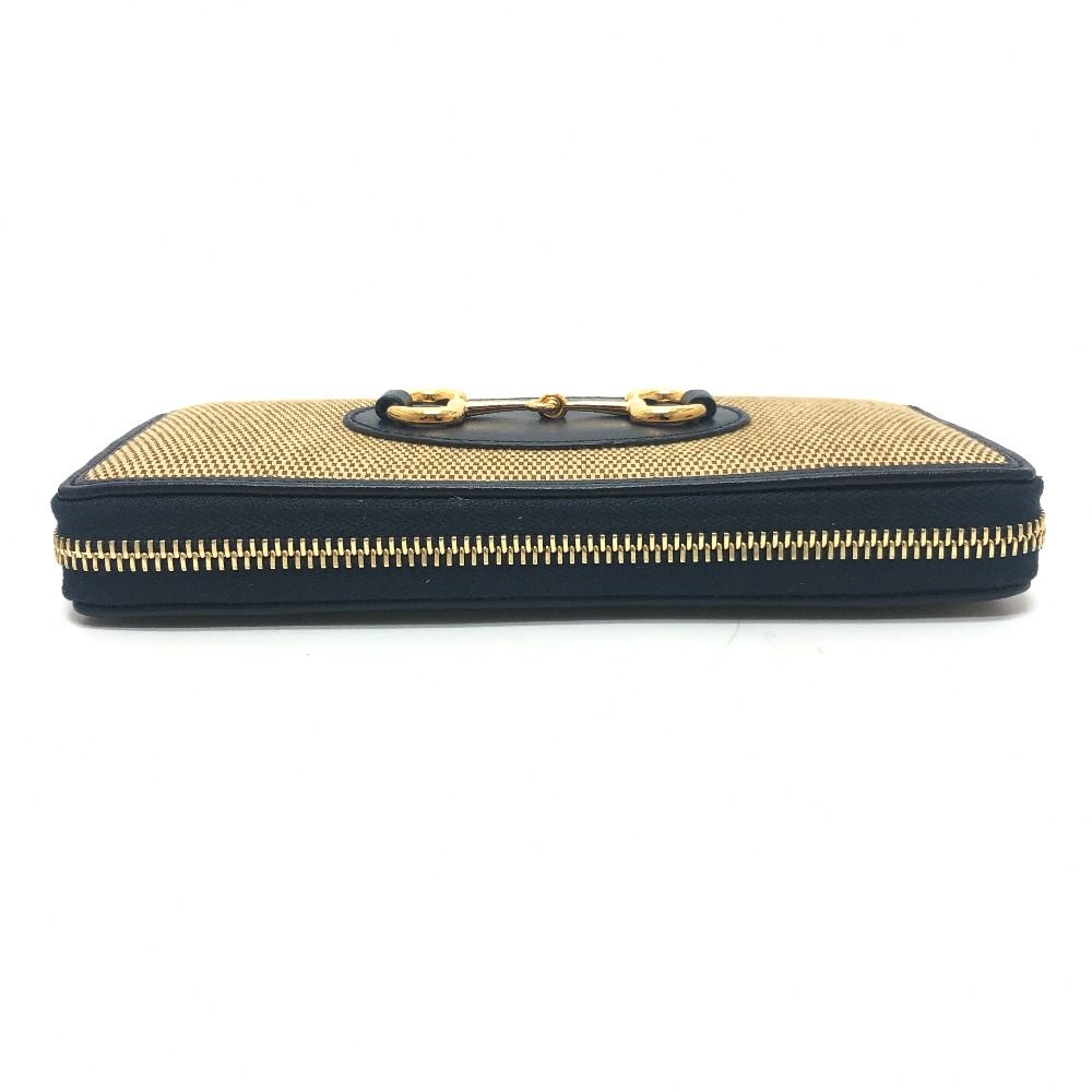 Gucci Wallet Horsebit Canvas Leather Brown — view 5