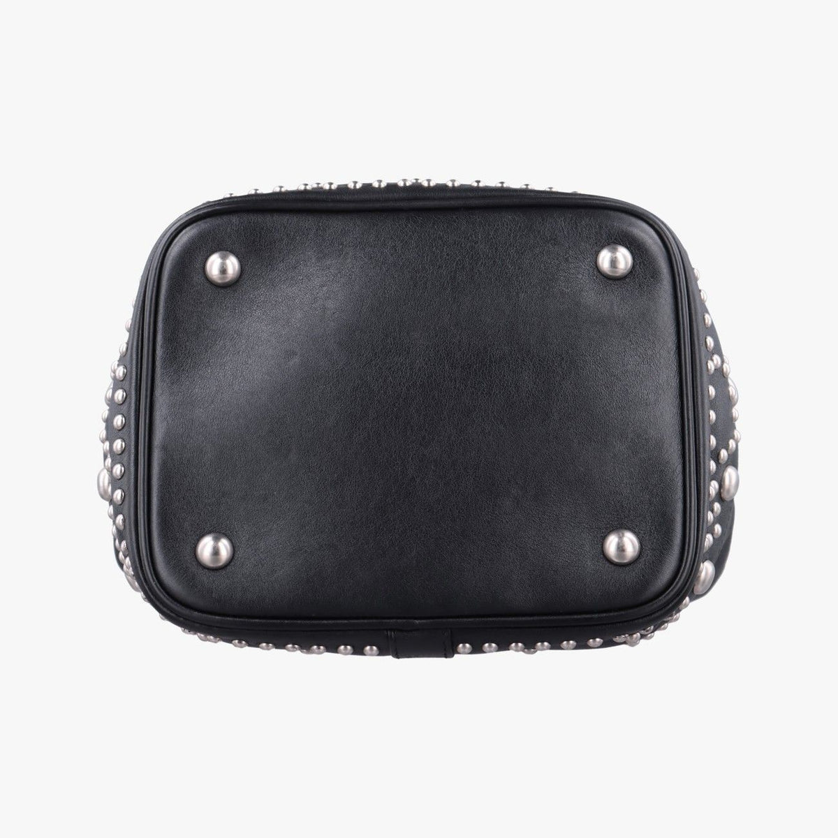 Saint Laurent Studded Bucket Black Leather — view 3