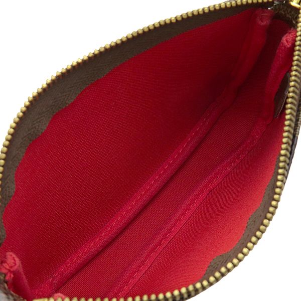 Louis Vuitton Pouch Mini Pochette Accessoires Damier Canvas Ebene Gold Brown — view 7