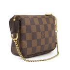 Louis Vuitton Pouch Mini Pochette Accessoires Damier Canvas Ebene Gold Brown — view 2