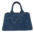 Prada Canapa Denim Tote Bag Indigo