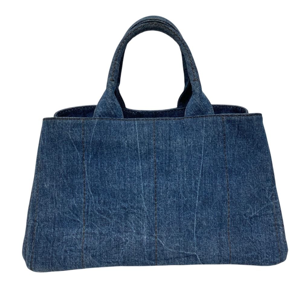 Prada Canapa Denim Tote Bag Indigo — view 2