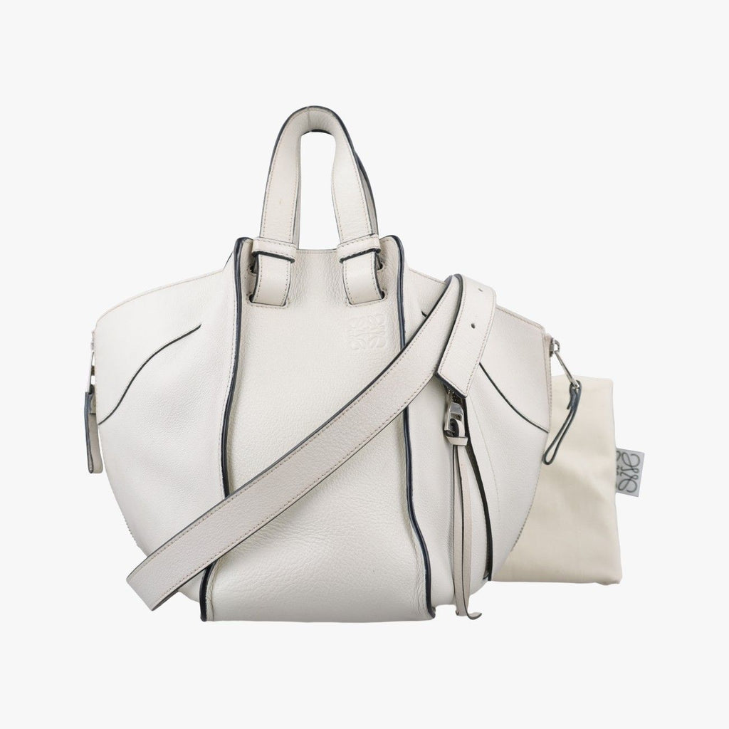 Loewe Hammock White Leather 61 Shoulder Bag