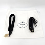 Prada Shoulder Bag Explorer Medium Re-Nylon Black Gold — view 7